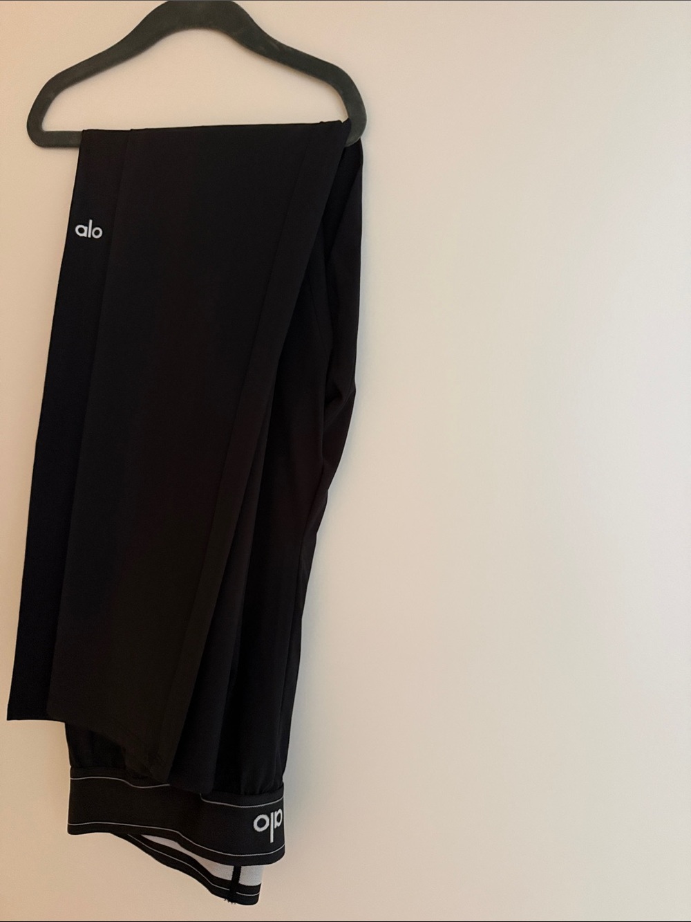 ALO Yoga Black Track Pants with Logo Band